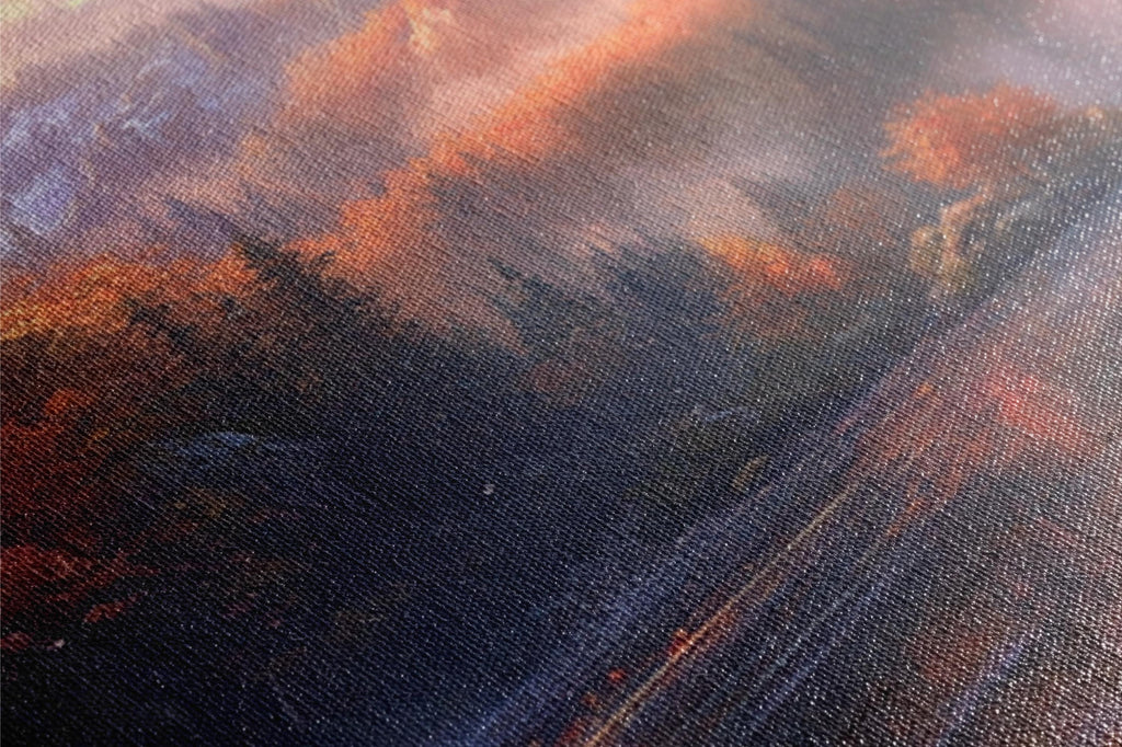Fall Scene Canvas - Panoramic Wall Art | Rustic Autumn Decor | Gallery Wrapped, Ready to Hang