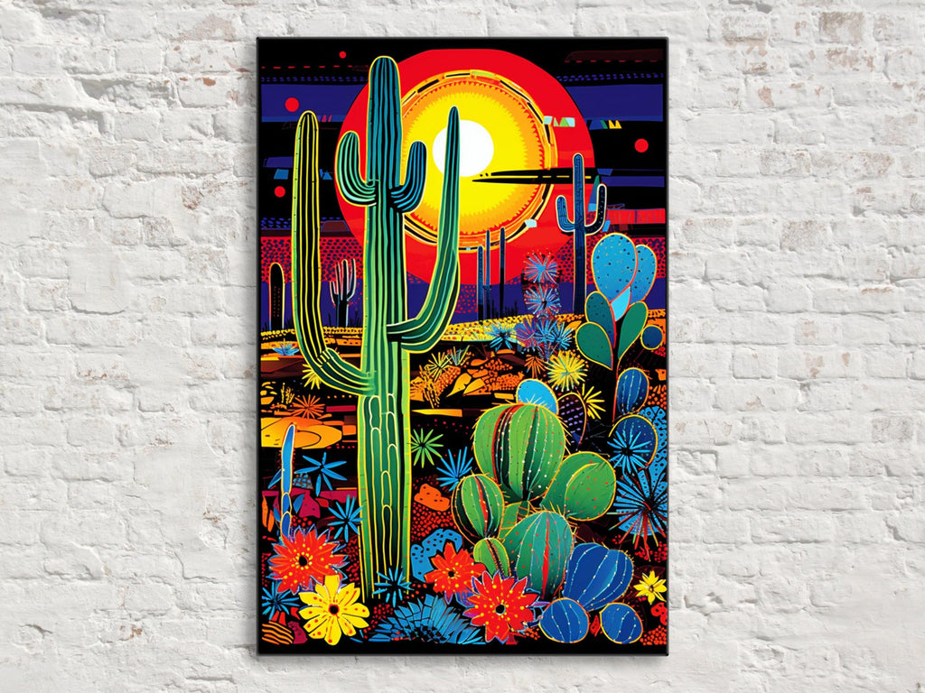 Desert Night Sky Art – Large Gallery Wrapped Canvas with Fade Resistant Ink