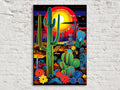 Desert Night Sky Art – Large Gallery Wrapped Canvas with Fade Resistant Ink