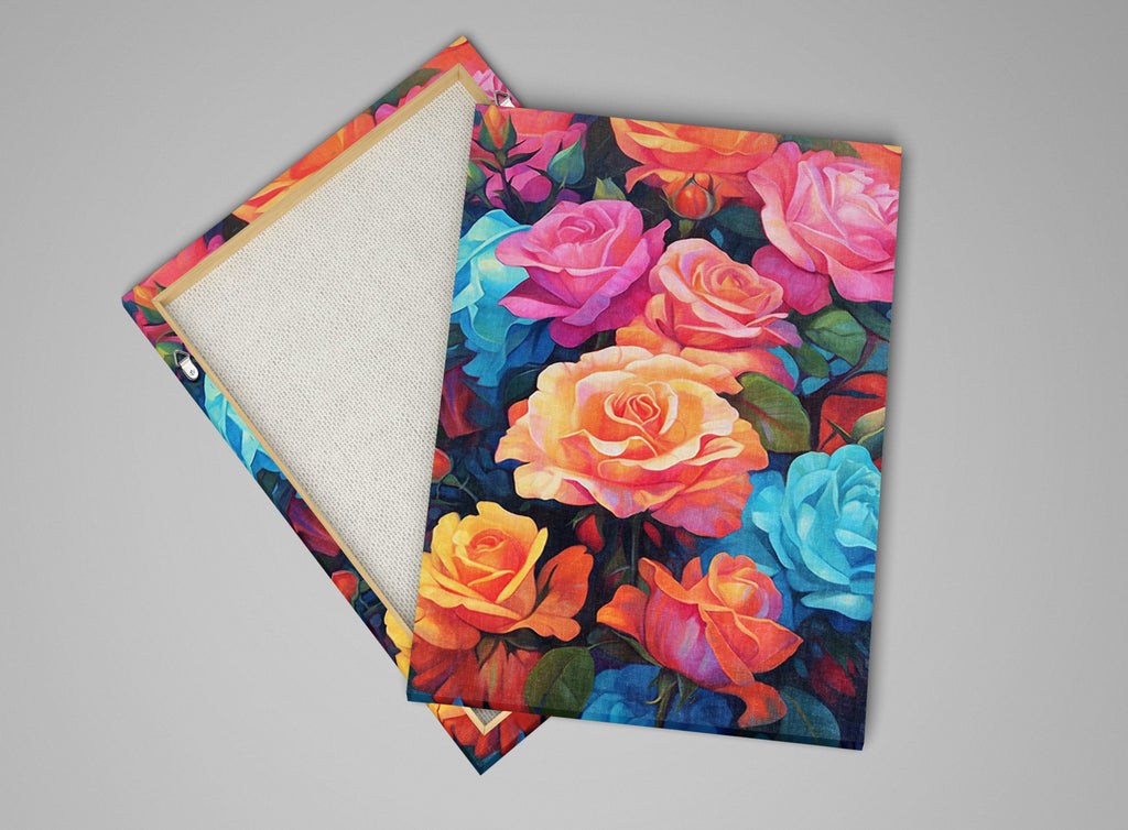 Pastel Rose Canvas – Large Floral Bouquet Art | Gallery Ready Canvas Print