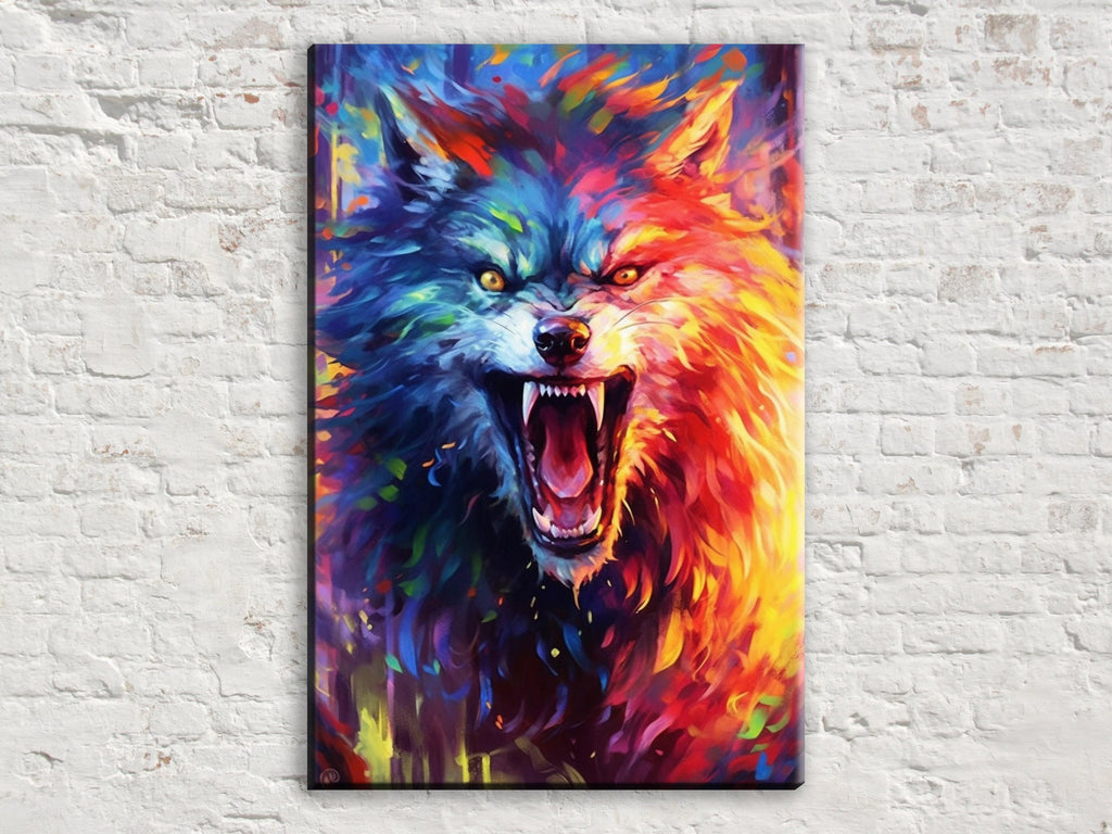 Werewolf Halloween Decor - Large Gallery Wrapped Canvas Print | Spooky Wall Art