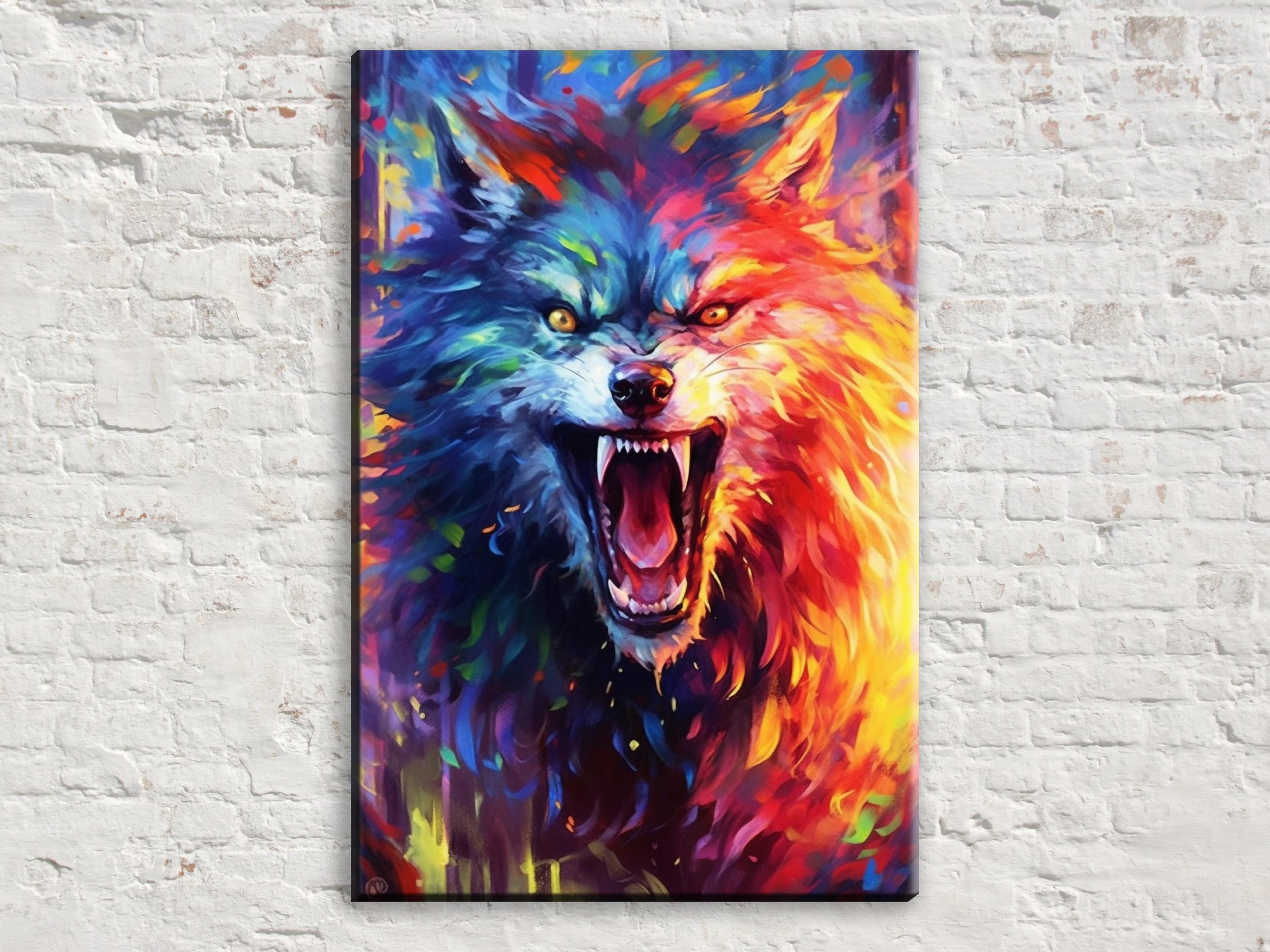 Werewolf Halloween Decor - Large Gallery Wrapped Canvas Print | Spooky Wall Art