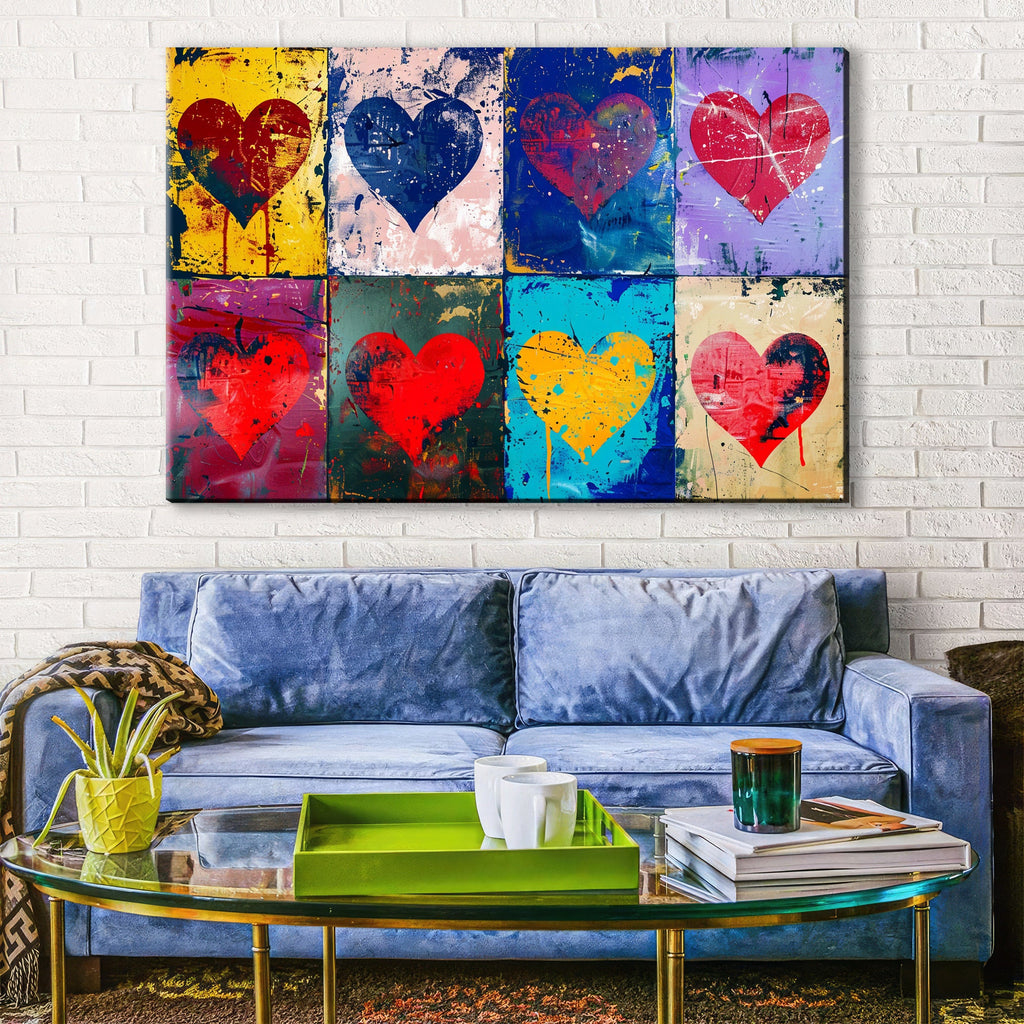 Heart Pattern Wall Art - Large Canvas Prints | Gallery Wrapped Canvas, Ready to Hang