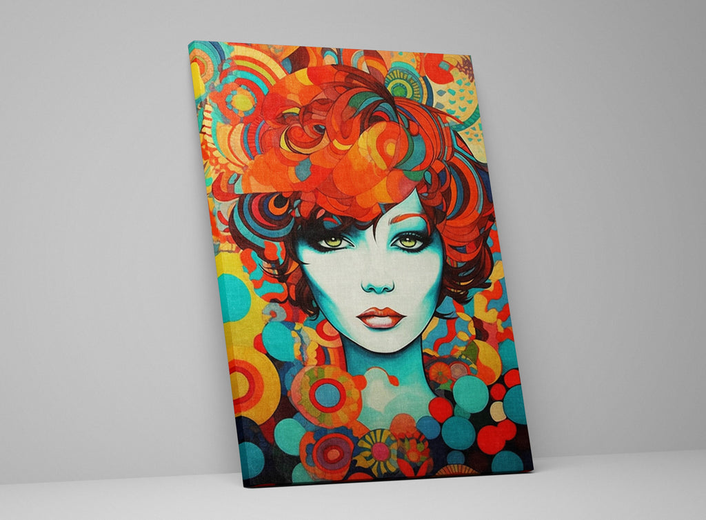 Art Deco Woman Portrait – Large Canvas Wall Art With Scratch Resistant Coating
