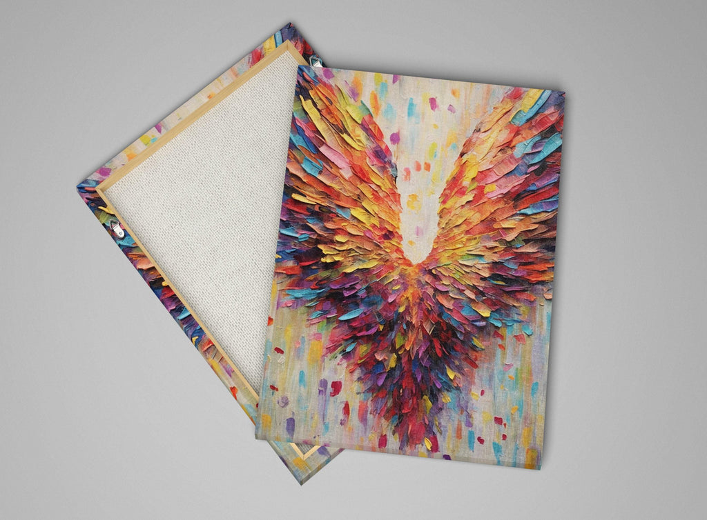 Angel Wings Painting - Celestial Wall Art on Gallery Wrapped Canvas, Ready to Hang