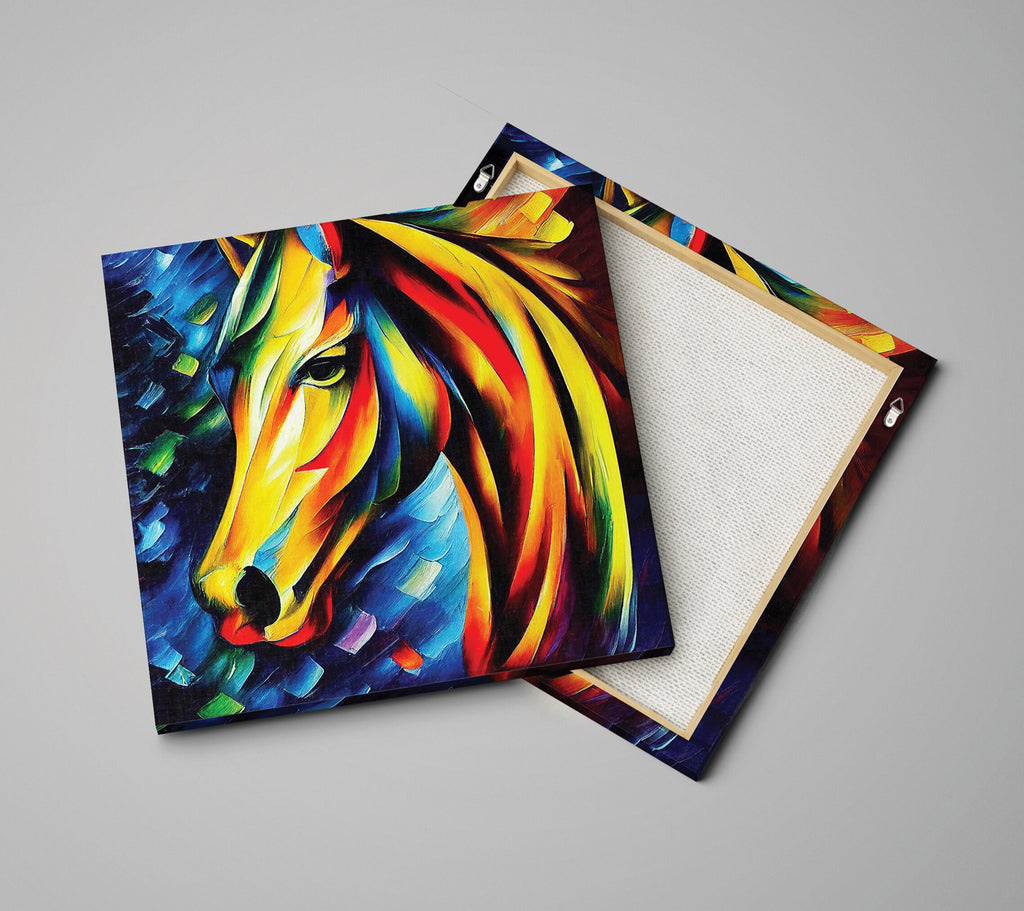 Colorful Horse Canvas | Vibrant Wall Art - Oil Painting Reproduction, Gallery Ready