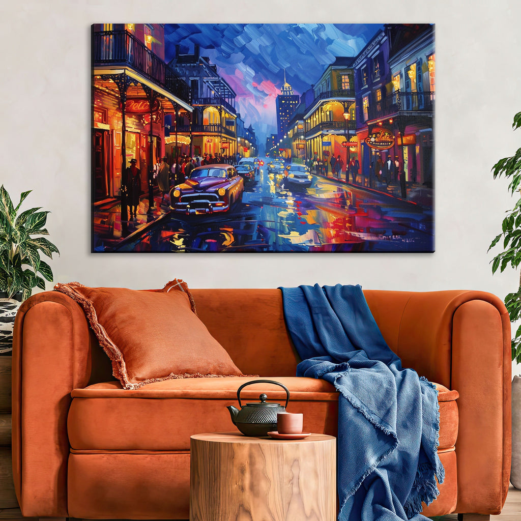 French Quarter Wall Art – Vintage New Orleans Canvas | Large Gallery Wrapped Print