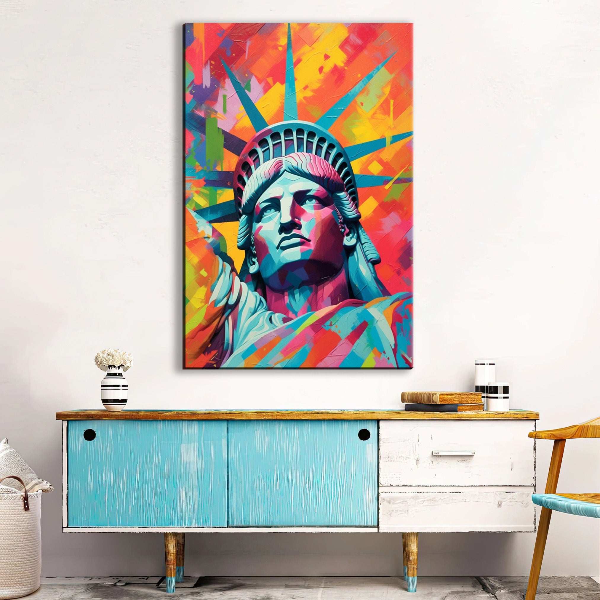 Statue of Liberty Wall Art – Large Canvas Art | Historic Landmark Canvas Print