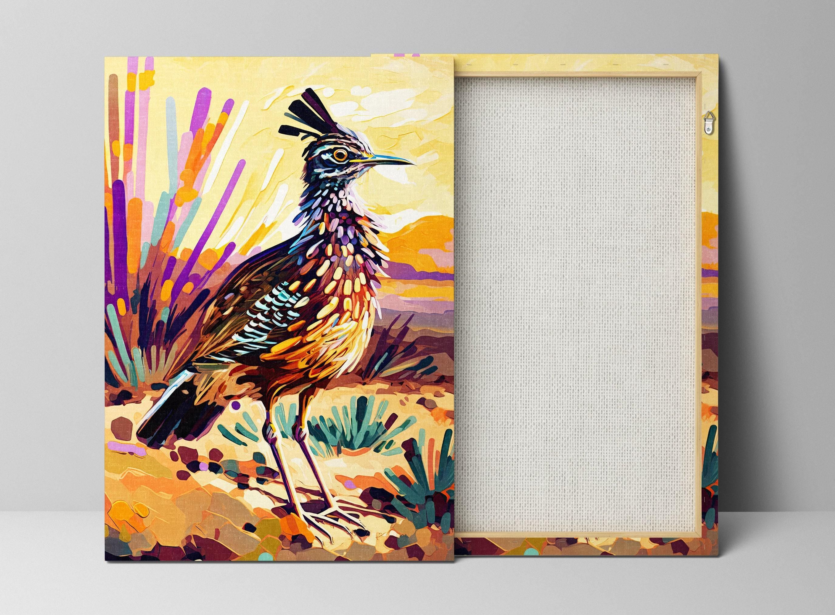 Desert Roadrunner Art – Southwest Wildlife Canvas Print | Gallery Wrapped, Ready to Hang