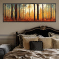 Autumn Forest Canvas - Panoramic Wall Art | Extra Large Framed Canvas, Ready to Hang