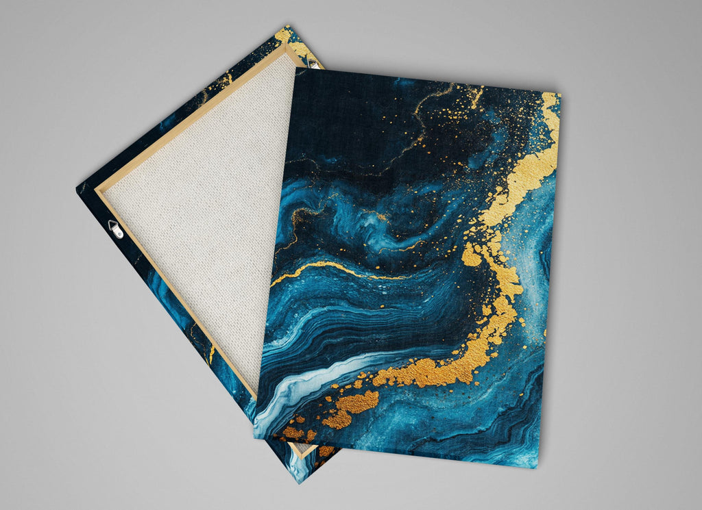 two pieces of art work on a table