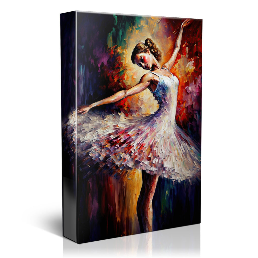 Ballerina Wall Art - High Quality Canvas Print with Wooden Frame & Scratch Resistant Coating