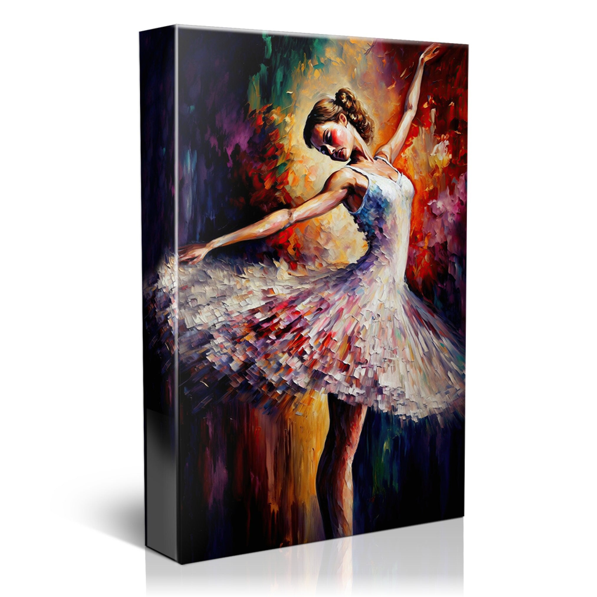 Ballerina Wall Art - High Quality Canvas Print with Wooden Frame & Scratch Resistant Coating