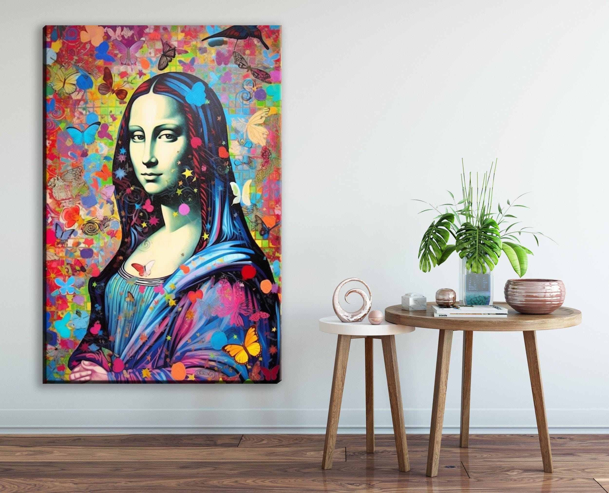 Mona Lisa Pop Art - Large Canvas Art | Vibrant Wall Decor | Gallery Ready Artwork