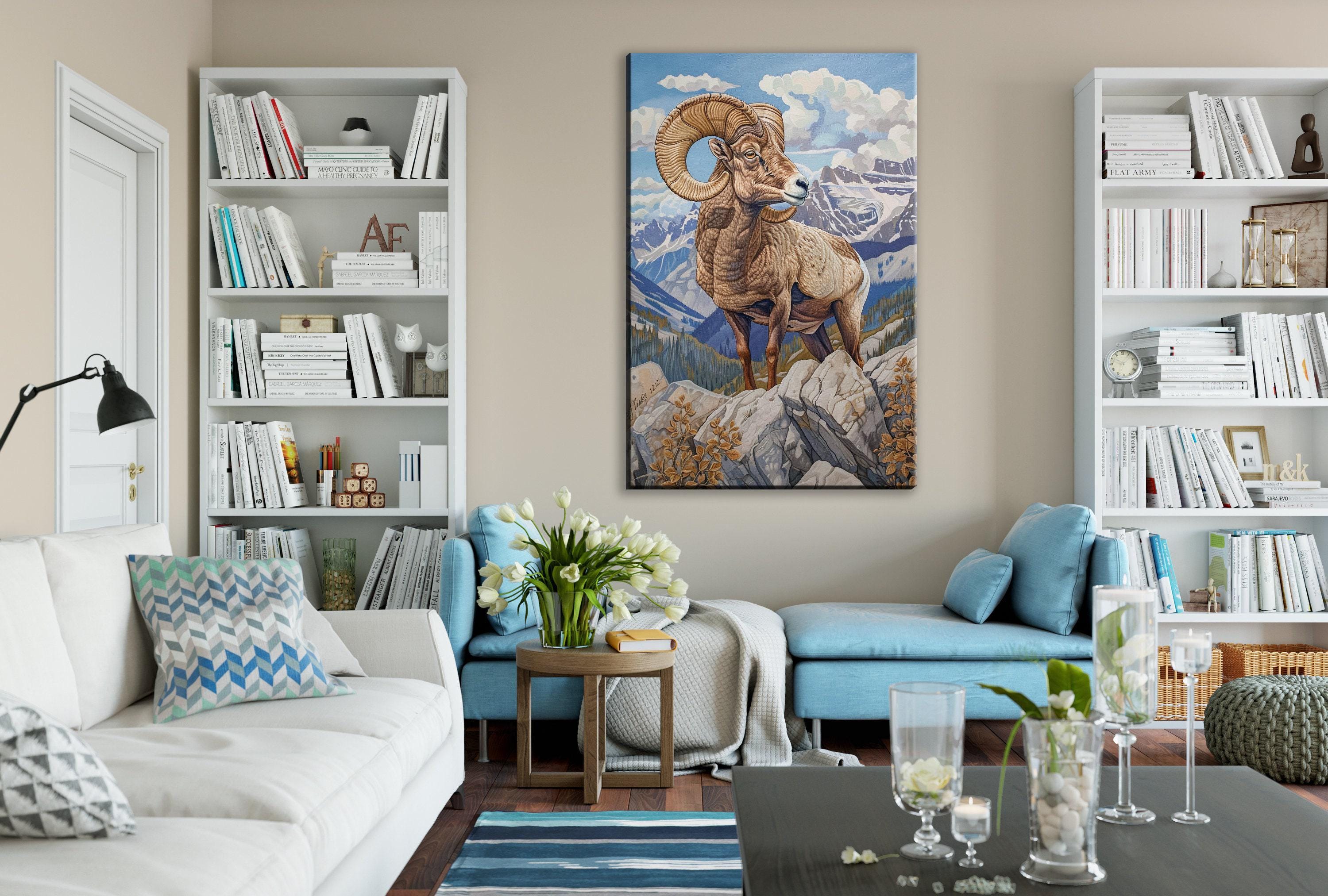 Bighorn Sheep Canvas - Rugged Mountain Ram Print | Gallery Wrapped, Ready to Hang