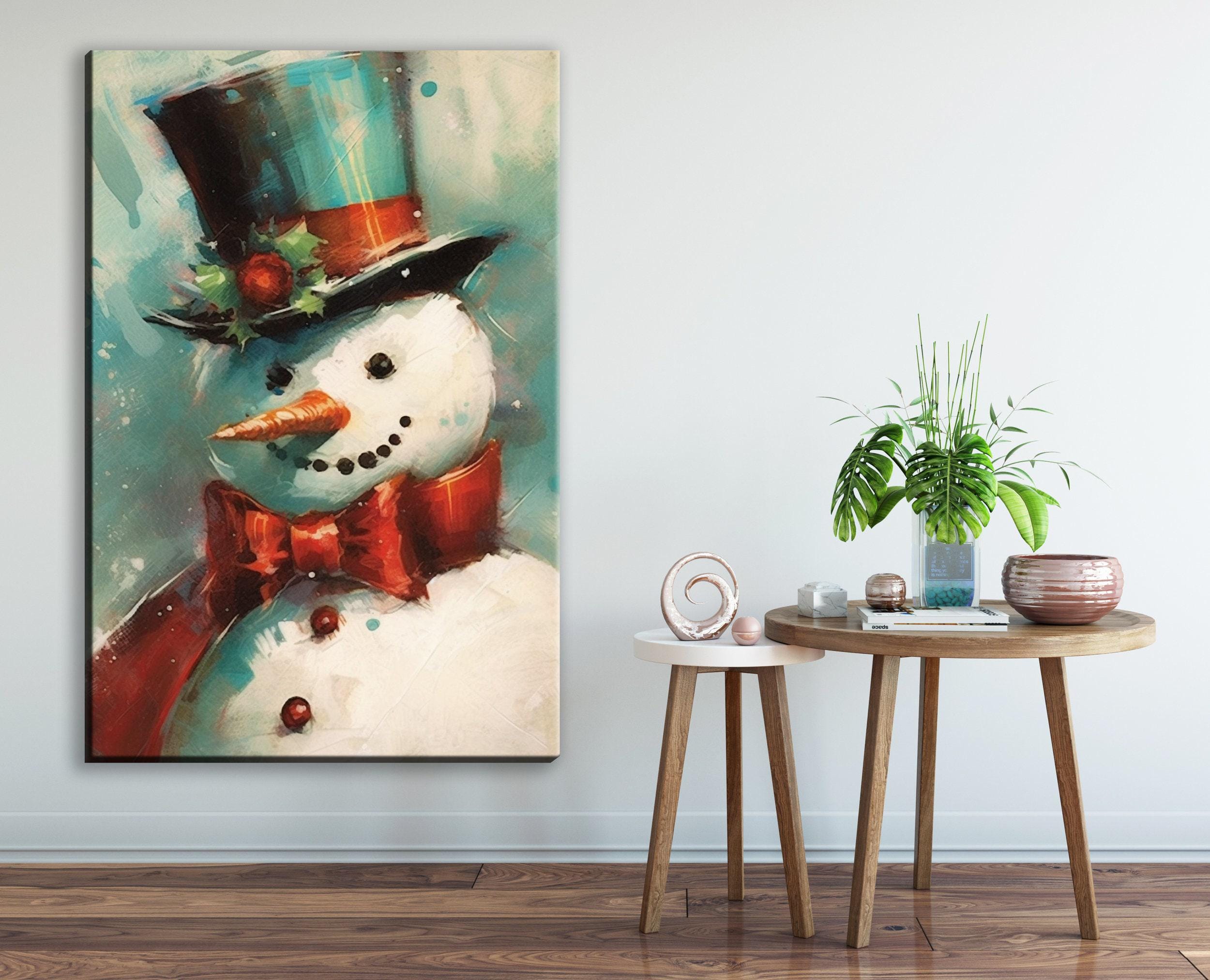 Frosty the Snowman Painting – Holiday Canvas Art | Gallery Wrapped, Ready to Hang