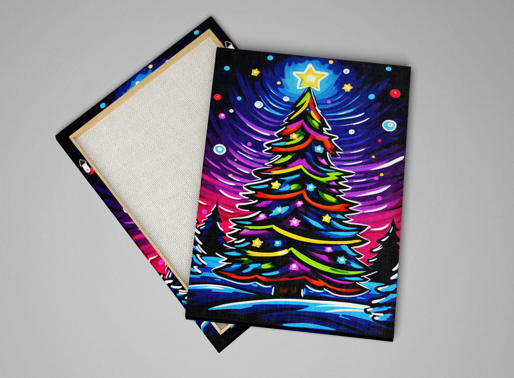 Christmas Tree Canvas Art - Elegant Holiday Wall Decor | Gallery Wrapped Canvas Print