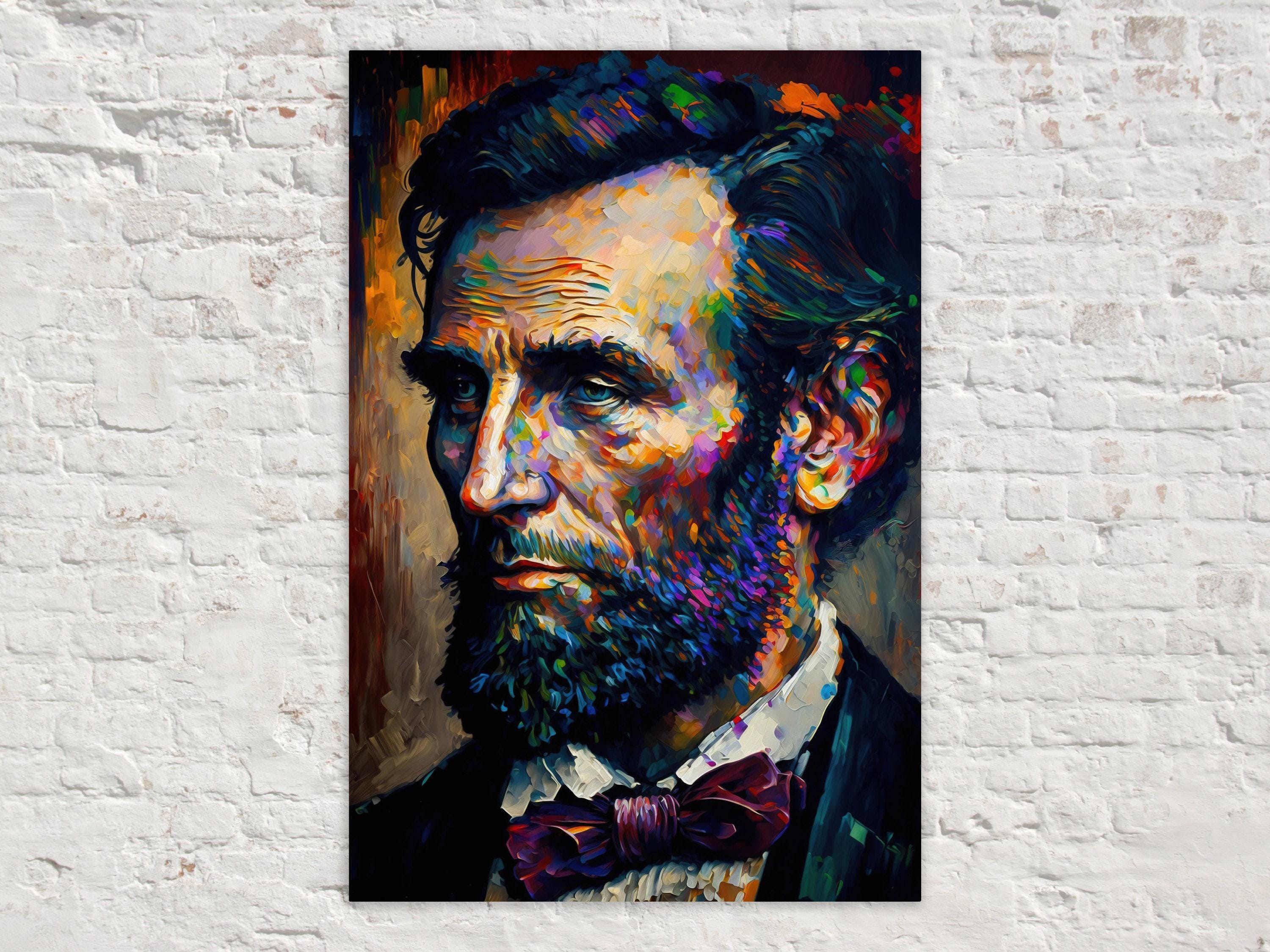 Abraham Lincoln Canvas Print – Presidential Portrait on Gallery Ready Wood Frame