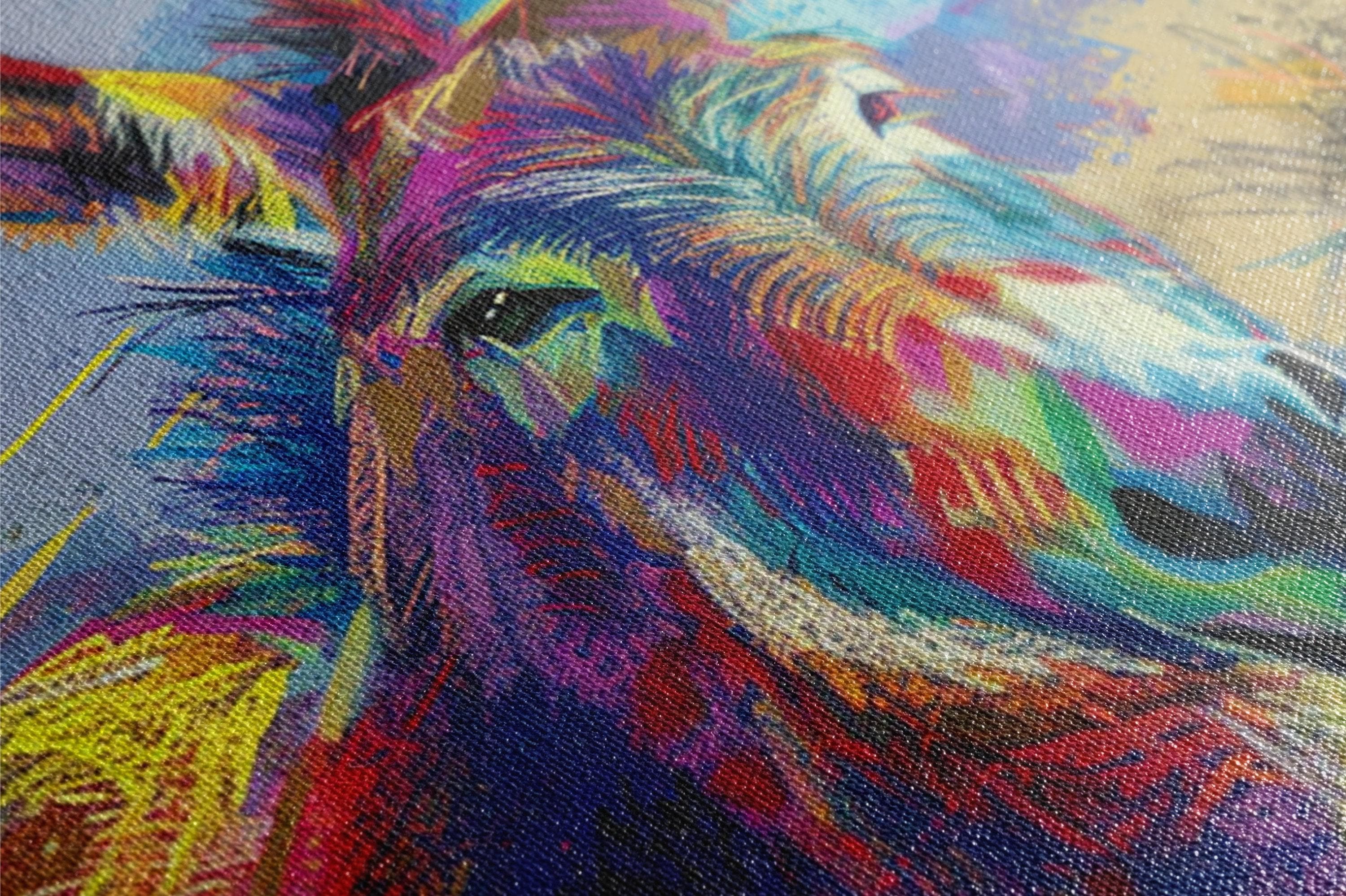 Donkey Pop Art - Colorful Wall Art | Large Canvas, Gallery Wrapped Rustic Decor