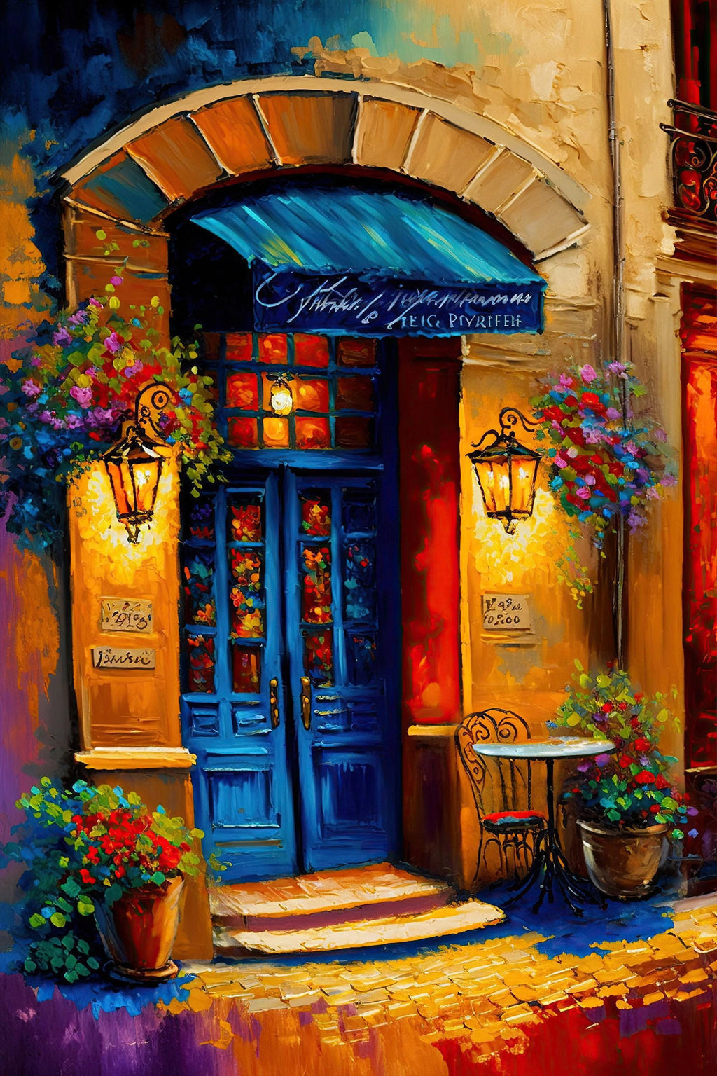 Paris Painting Canvas – Colorful Parisian Canvas Art with Wooden Frame & Fade Resistant Ink