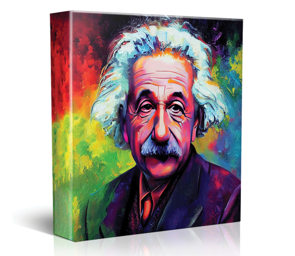 Einstein Canvas Print - Vibrant Oil Painting Reproduction on Gallery Ready Canvas