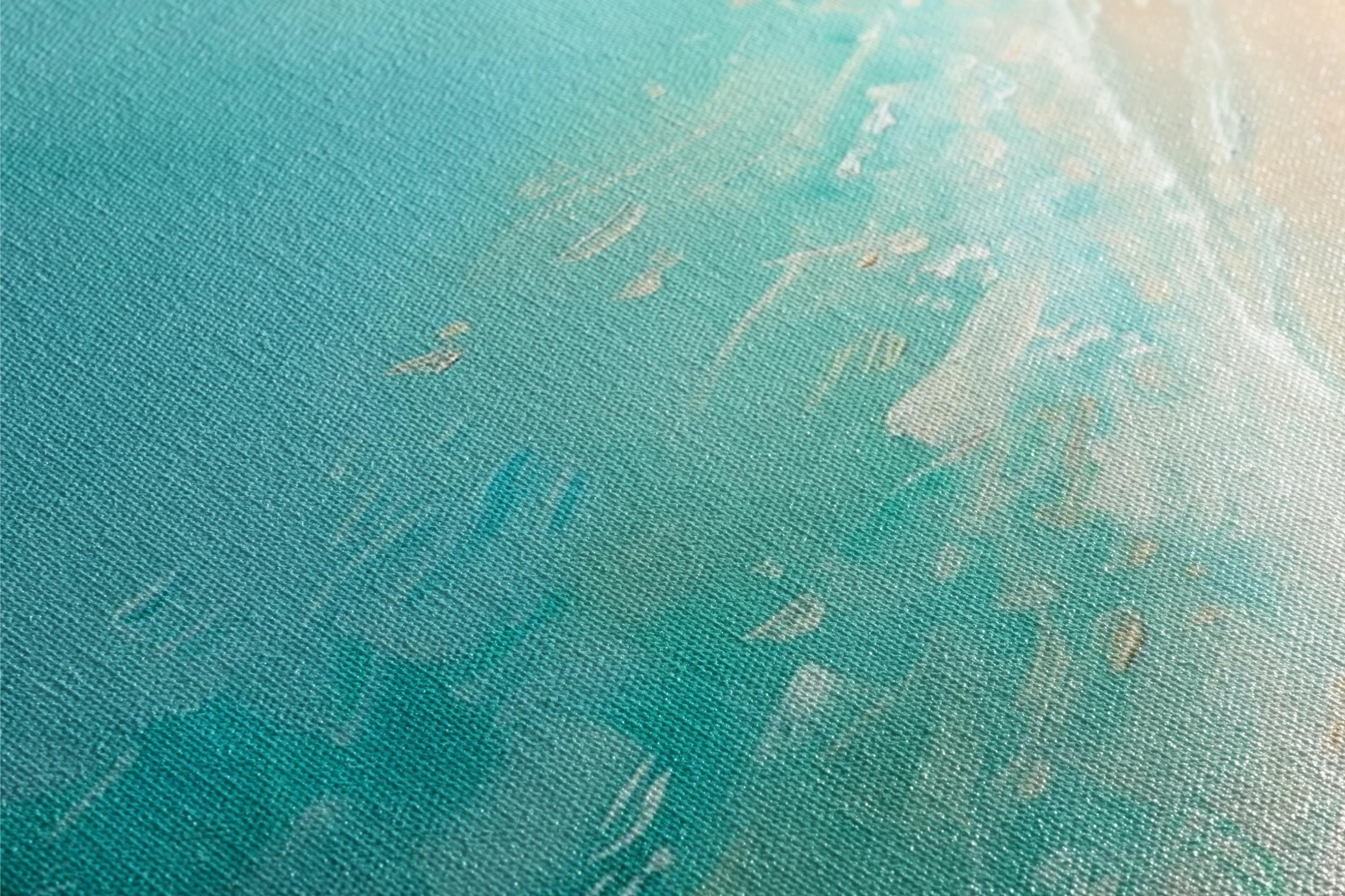 a close up of a piece of paper with a painting on it