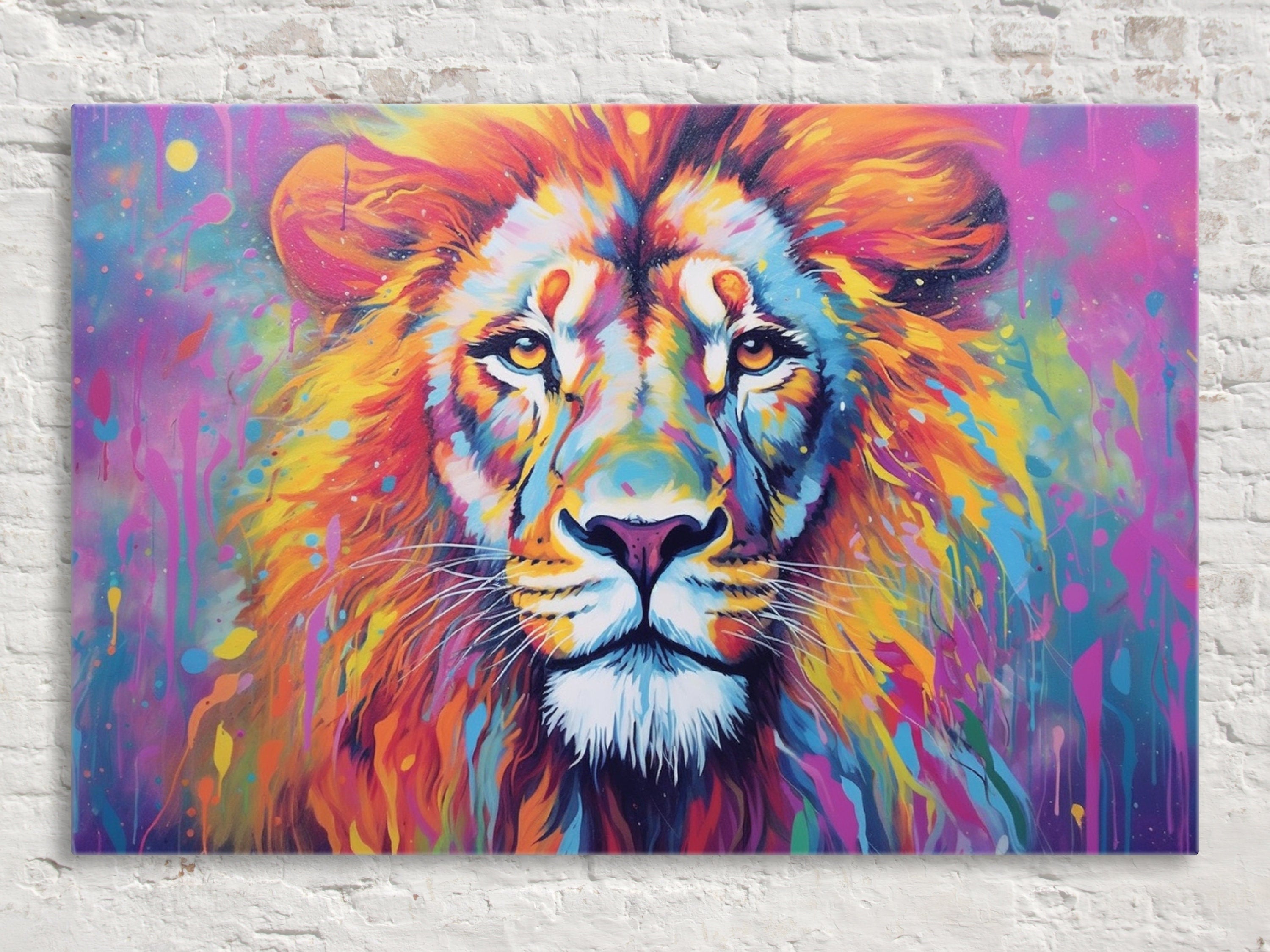 Lion Canvas Print – Regal Roar Portrait on Gallery Wrapped Artist Grade Canvas