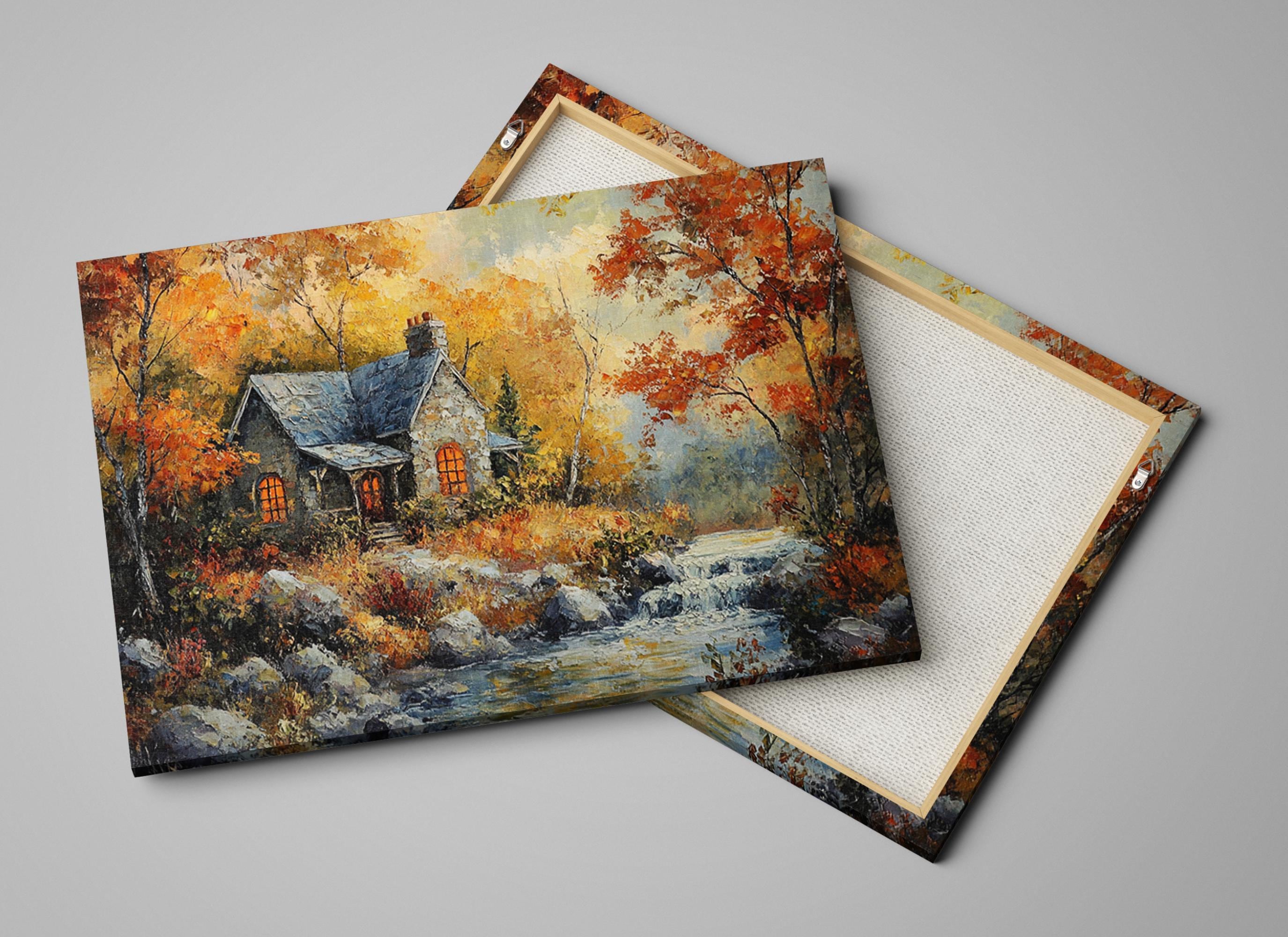 Extra Large Wall Art – Fall Landscape Art | Gallery Wrapped Canvas, Ready to Hang