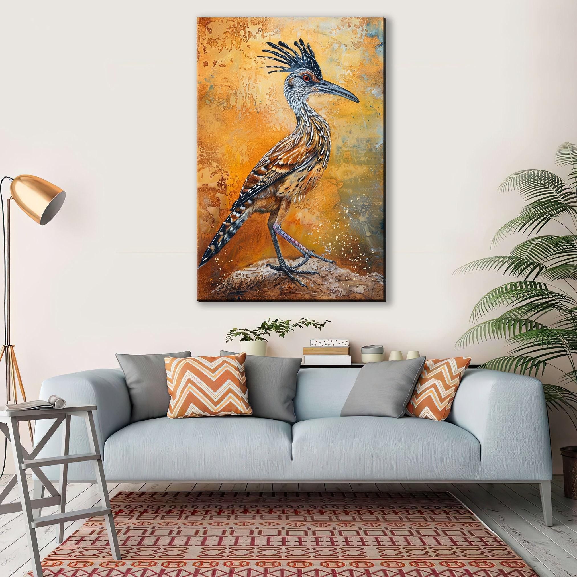 Roadrunner Canvas Art – Southwestern Wall Art | Large Gallery Wrapped Canvas Print