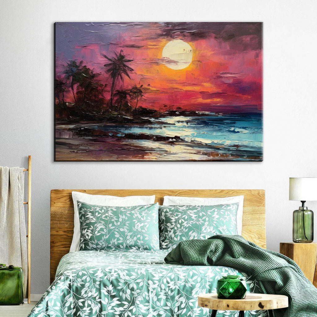 Moonlit Beach Wall Art – Large Canvas Art | Gallery Wrapped Canvas, Ready to Hang