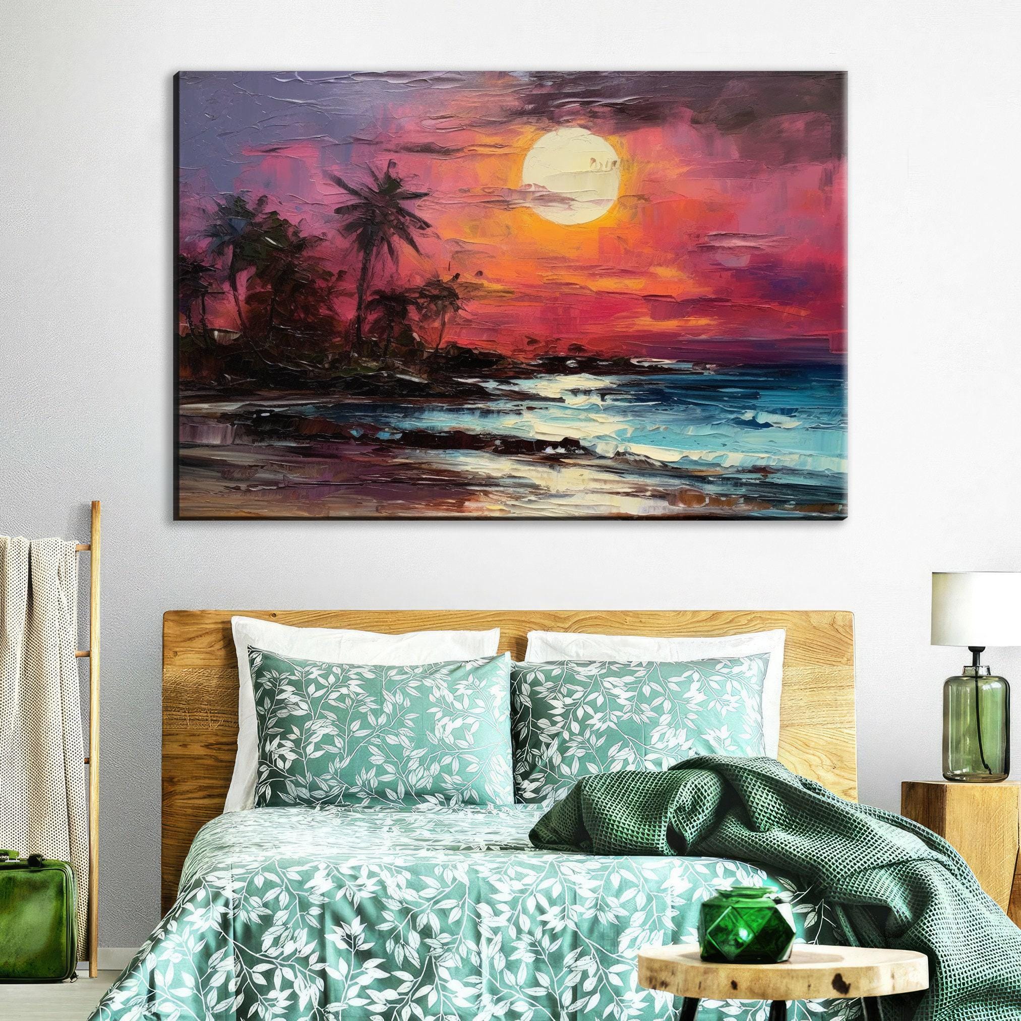 Moonlit Beach Wall Art – Large Canvas Art | Gallery Wrapped Canvas, Ready to Hang