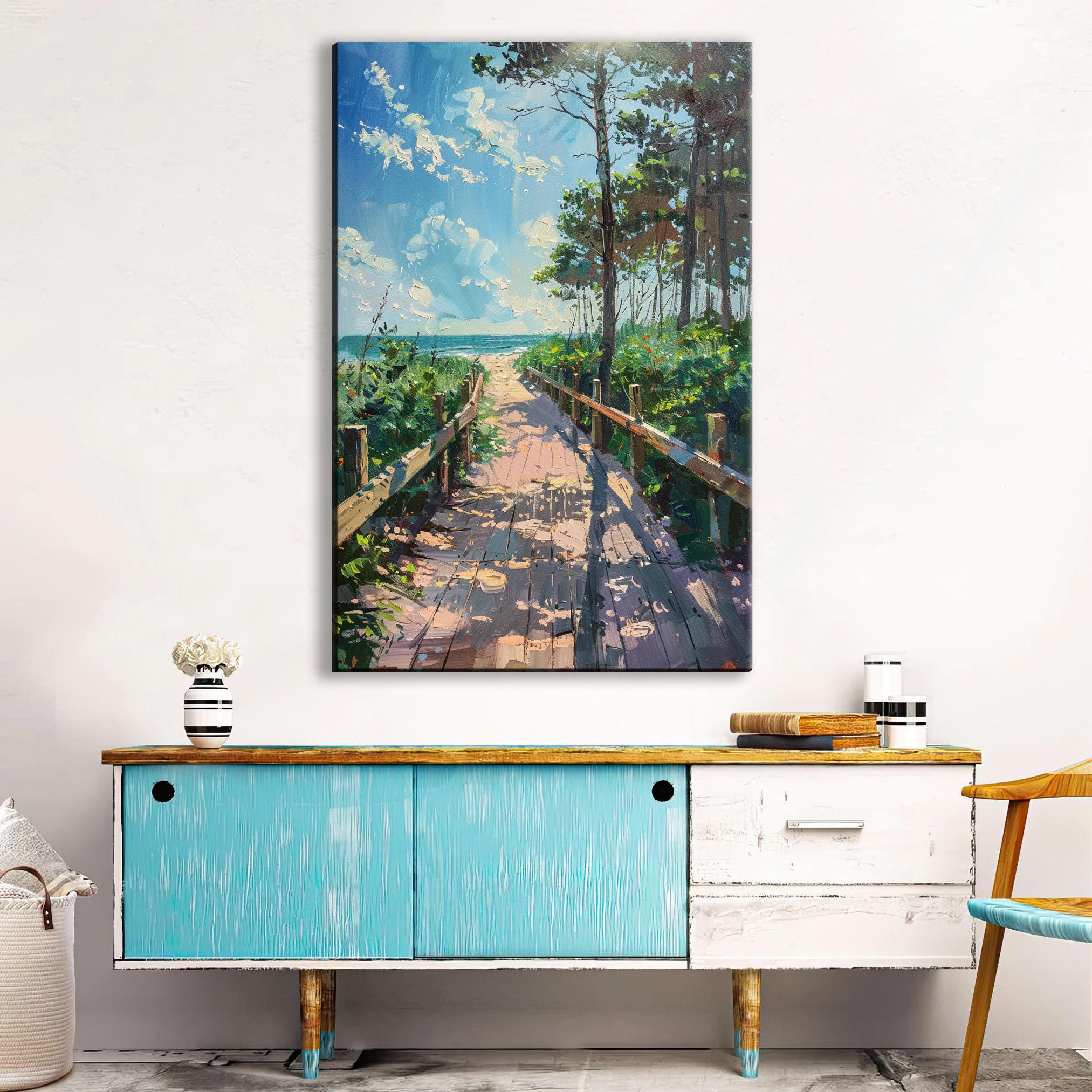 Beach Canvas Print - Coastal Wall Art | Gallery Wrapped Canvas Ready to Hang