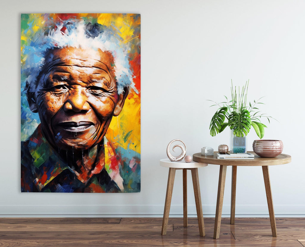 Nelson Mandela Wall Art - Extra Large Canvas Print | Gallery Wrapped, Ready to Hang