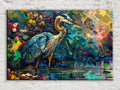 Blue Heron Canvas Print – Large Gallery Wrapped Canvas With Vibrant Wildlife Art