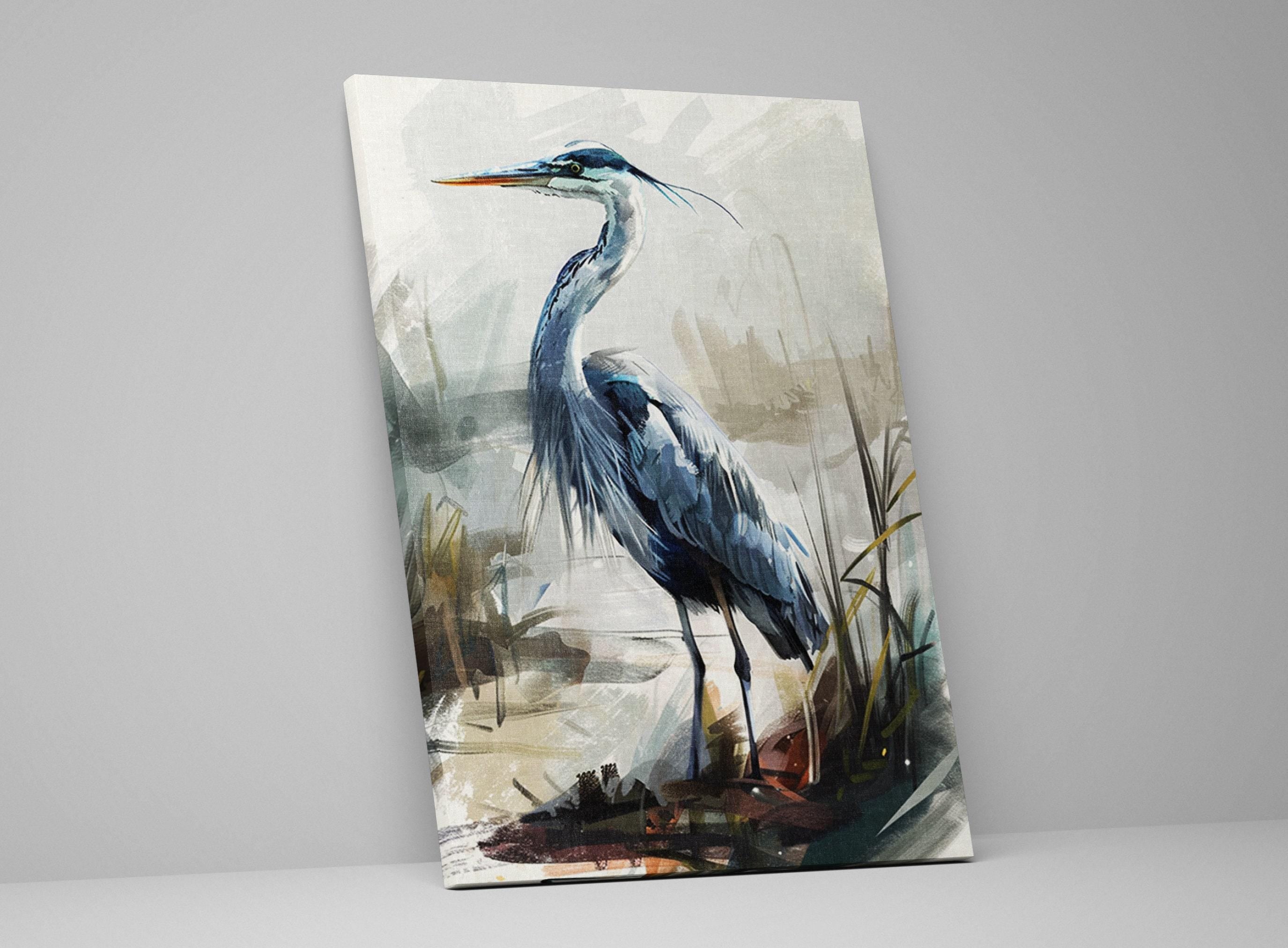 Blue Heron Wall Art – Large Canvas Art | Gallery Wrapped Canvas Print