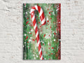 Christmas Wall Art – Peppermint Candy Cane Canvas | Festive Holiday Decor Print