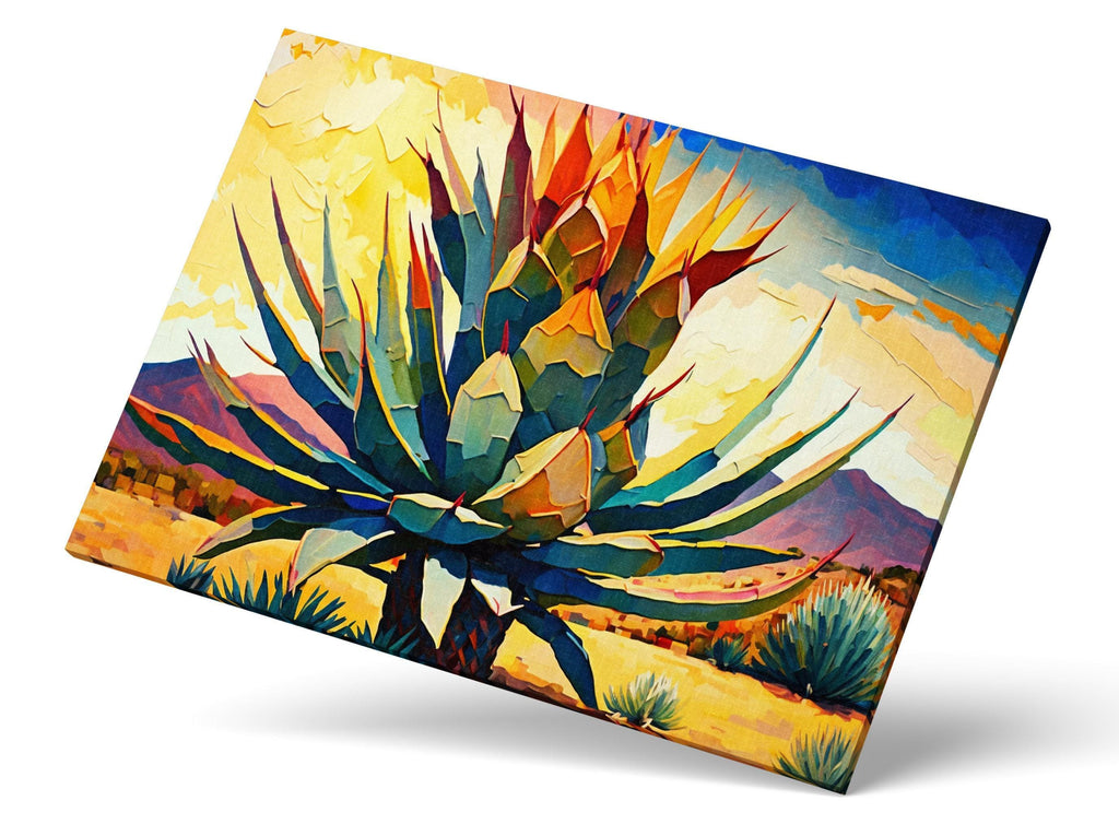 Southwest Wall Art – Agave Canvas Art Desert Landscape Print on Large Gallery Canvas