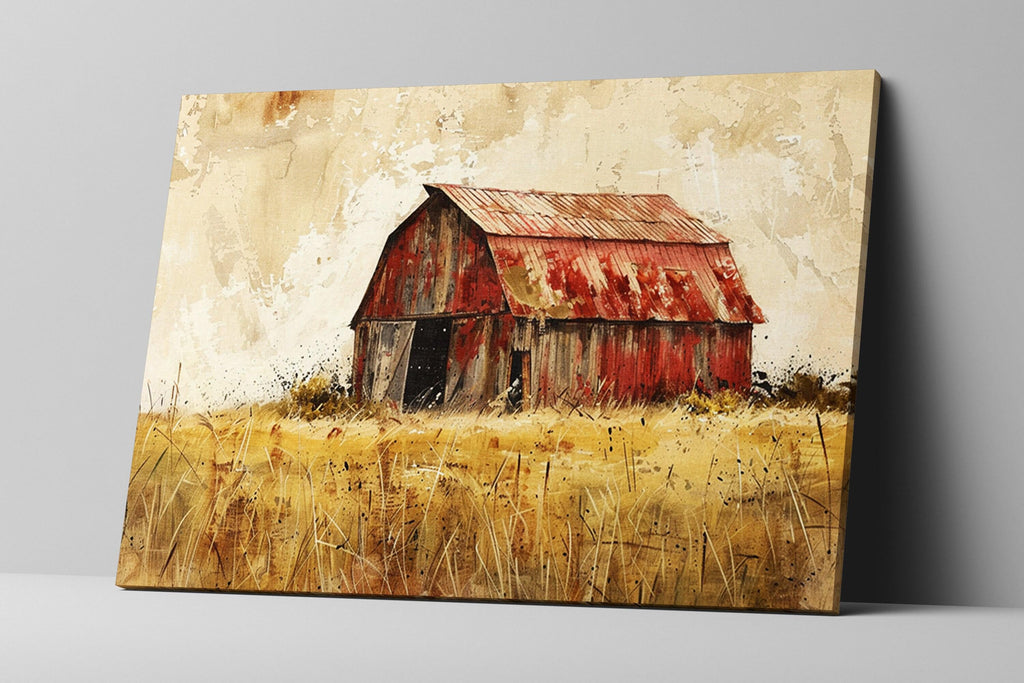 Farmhouse Barn Decor – Large Canvas Art | Rustic Wall Art on Gallery Wrapped Wood Frame