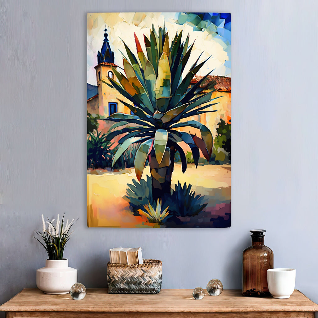 Cactus Desert Canvas | Large Giclee Art Print - Southwest Wall Art Decor