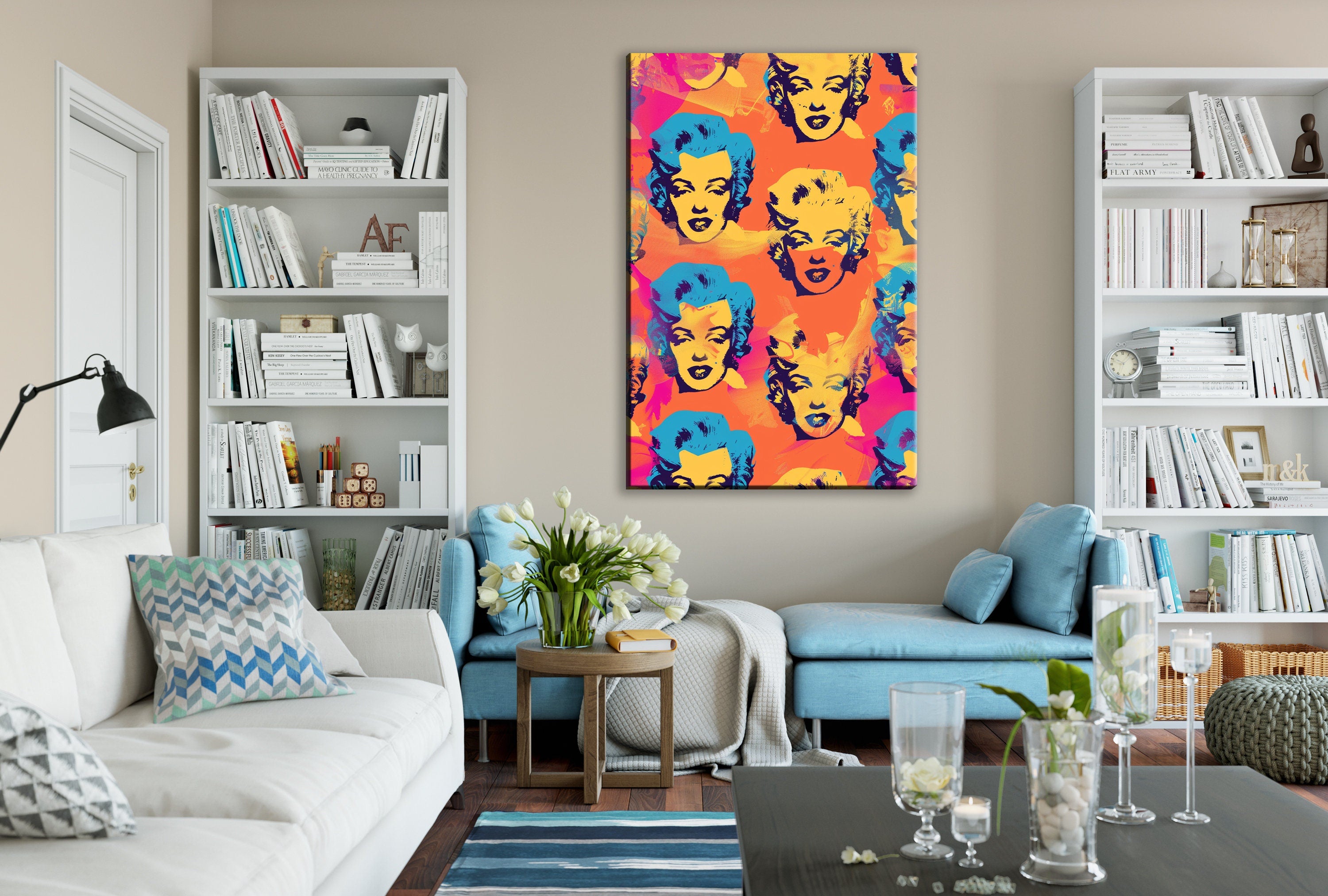 Pop Art Canvas - Marilyn Monroe Art on Gallery Wrapped Canvas, Ready to Hang