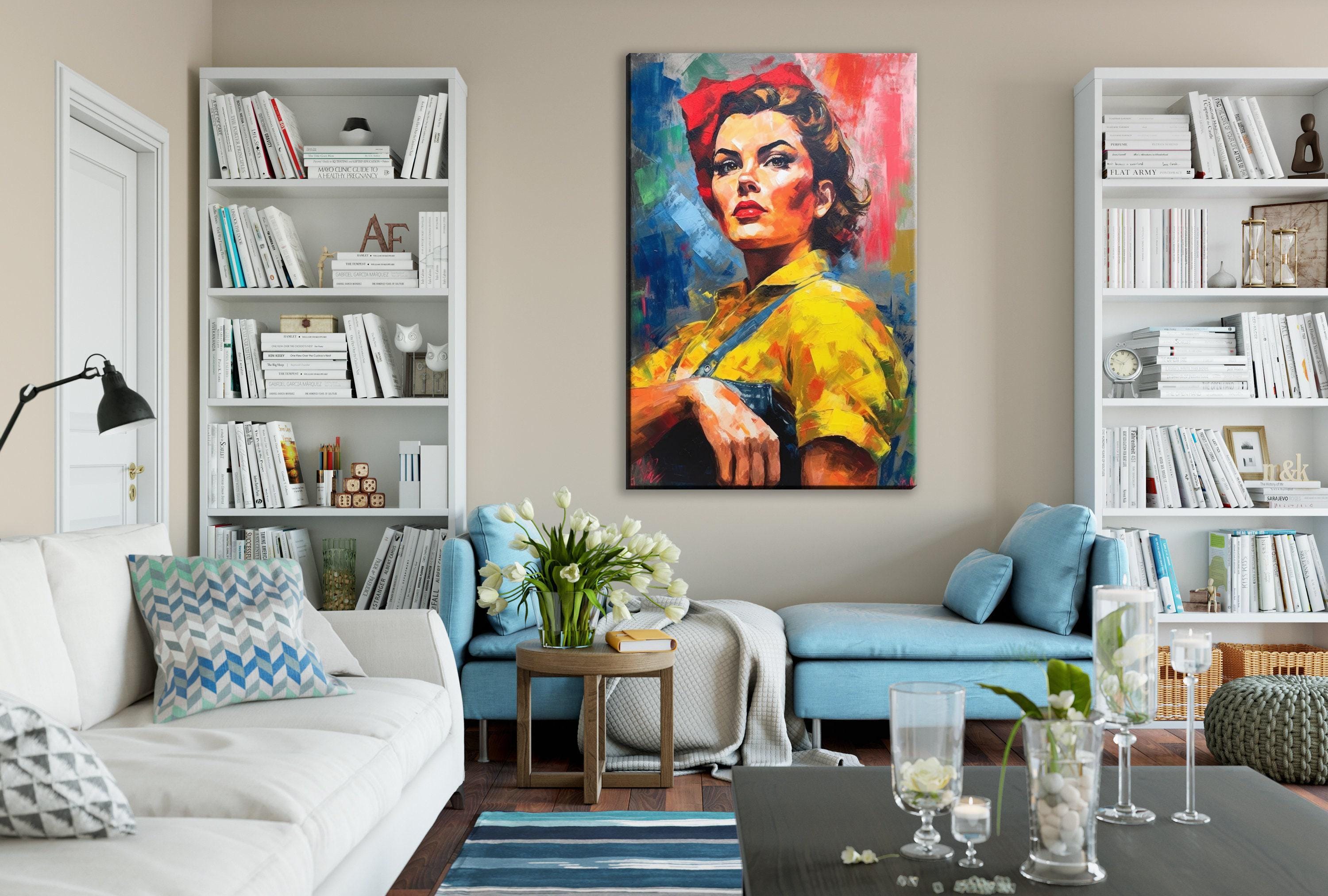 Rosie the Riveter Canvas | Iconic Feminist Wall Art - Large Empowering Print