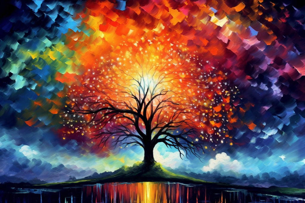 Tree of Life Canvas – Spiritual Wall Decor | Extra Large Gallery Wrapped Canvas