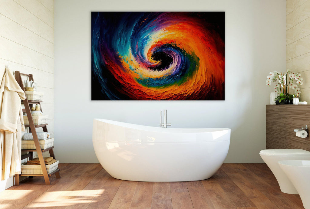 Black Hole Canvas – Outer Space Art Giclée Print | Gallery Wrapped, Ready to Hang