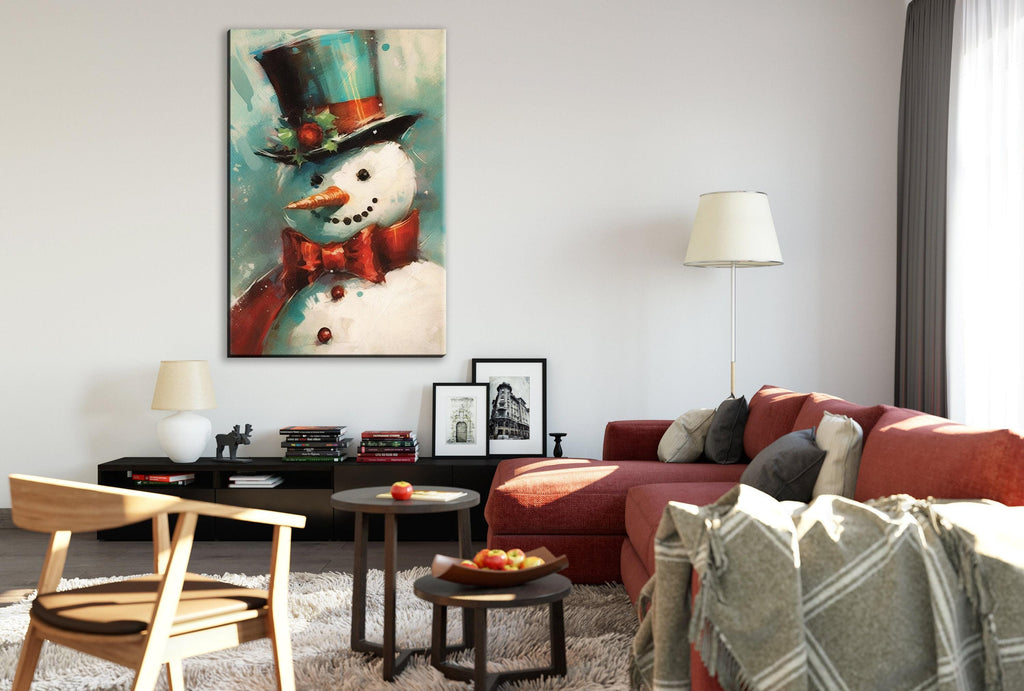 Frosty the Snowman Painting – Holiday Canvas Art | Gallery Wrapped, Ready to Hang