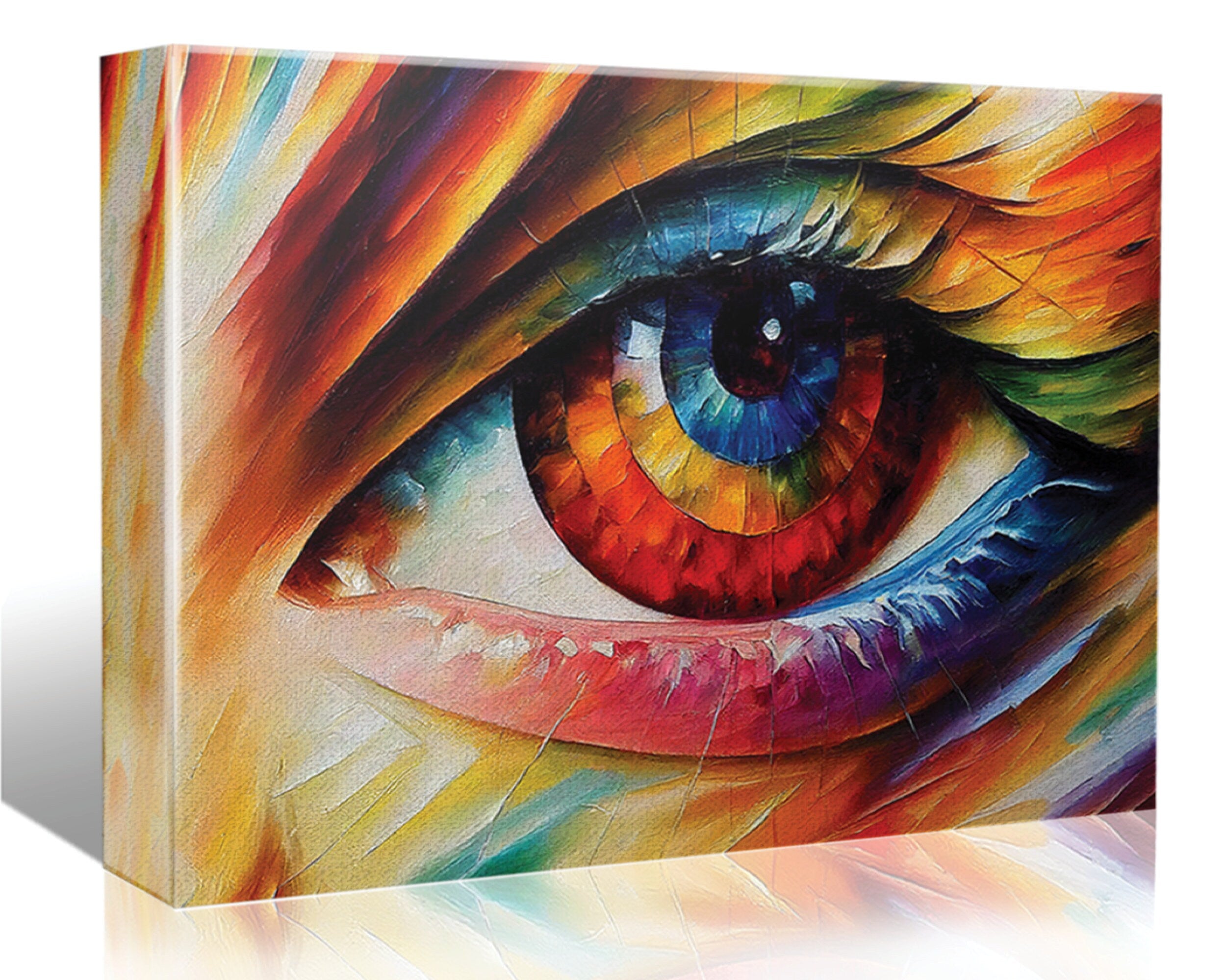 Eye Canvas Print – Vibrant Colorful Art on Large Gallery Ready Canvas