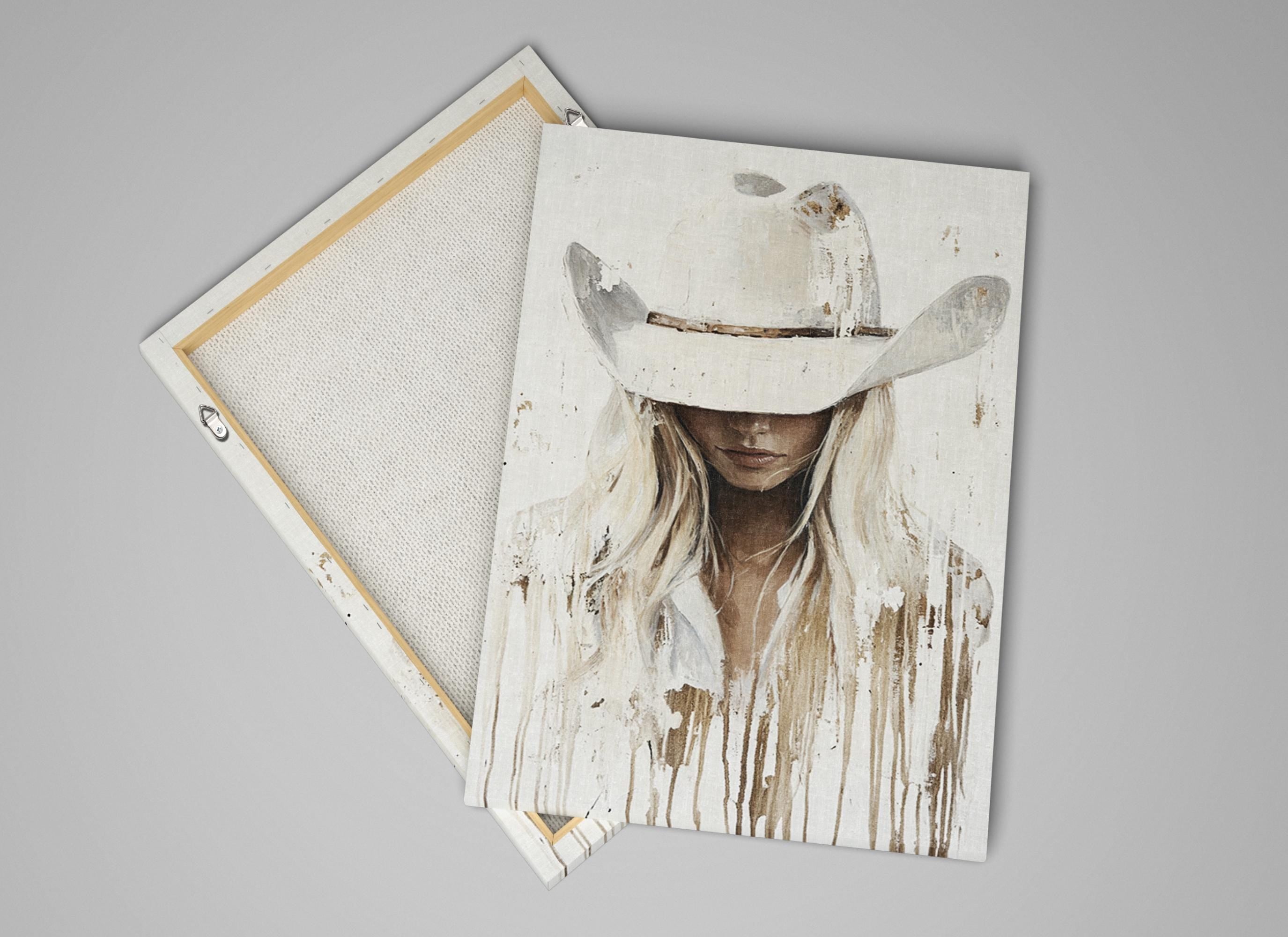a picture of a woman wearing a cowboy hat