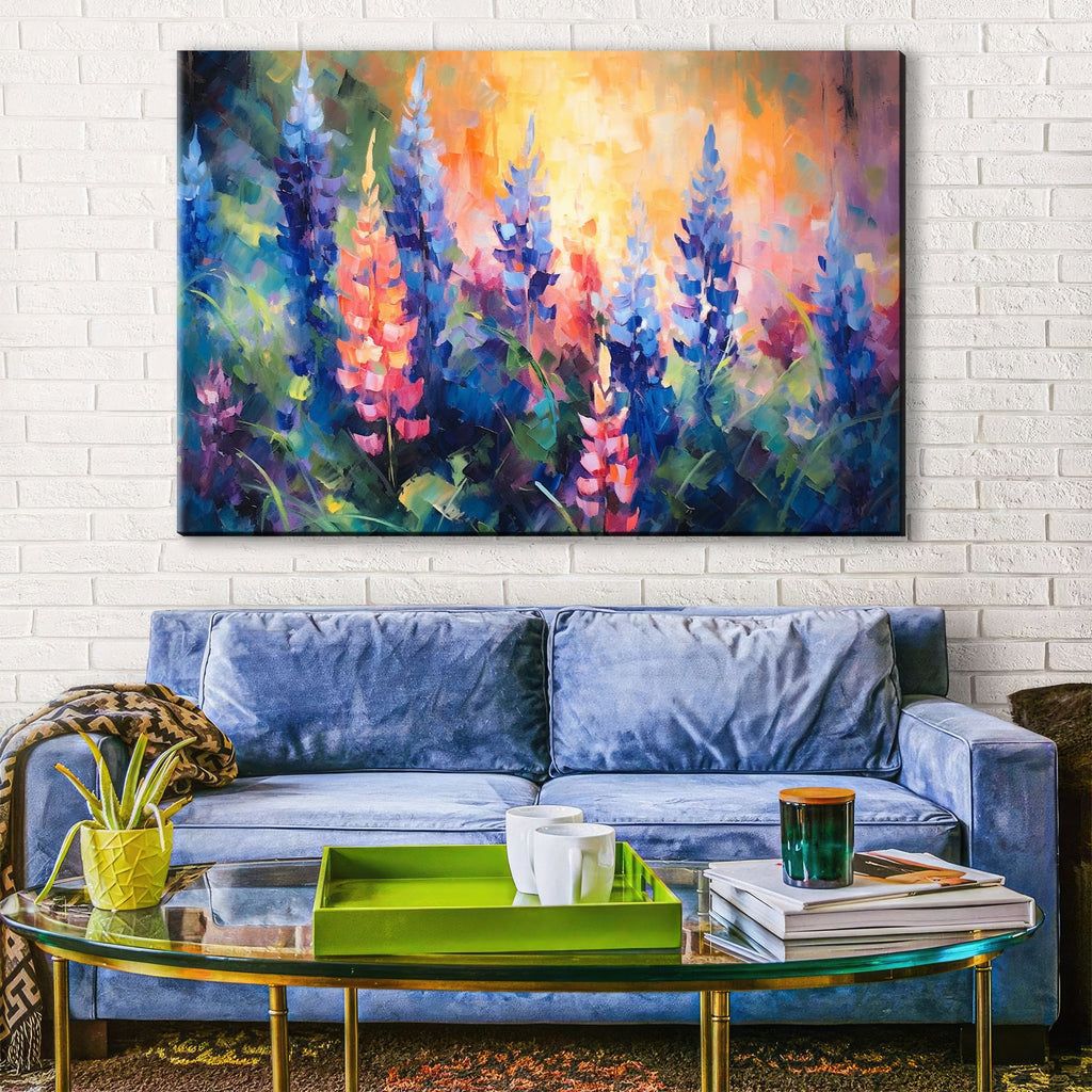 Texas Bluebonnet Canvas – Large Wildflower Meadow Art | Gallery Ready, UV Coated Print
