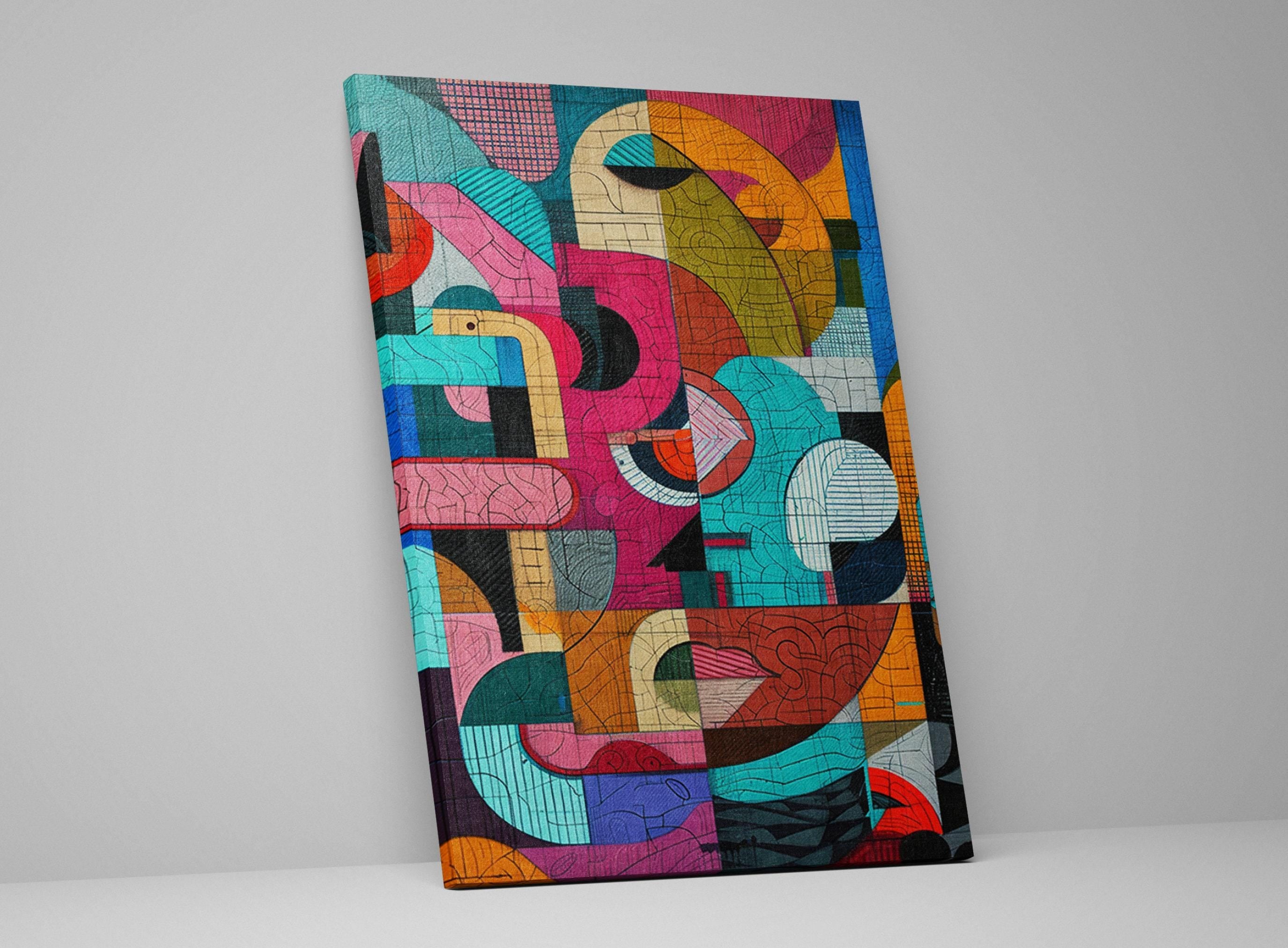 Brutalism Style Art - Large Canvas Art | Gallery Wrapped Canvas Ready to Hang