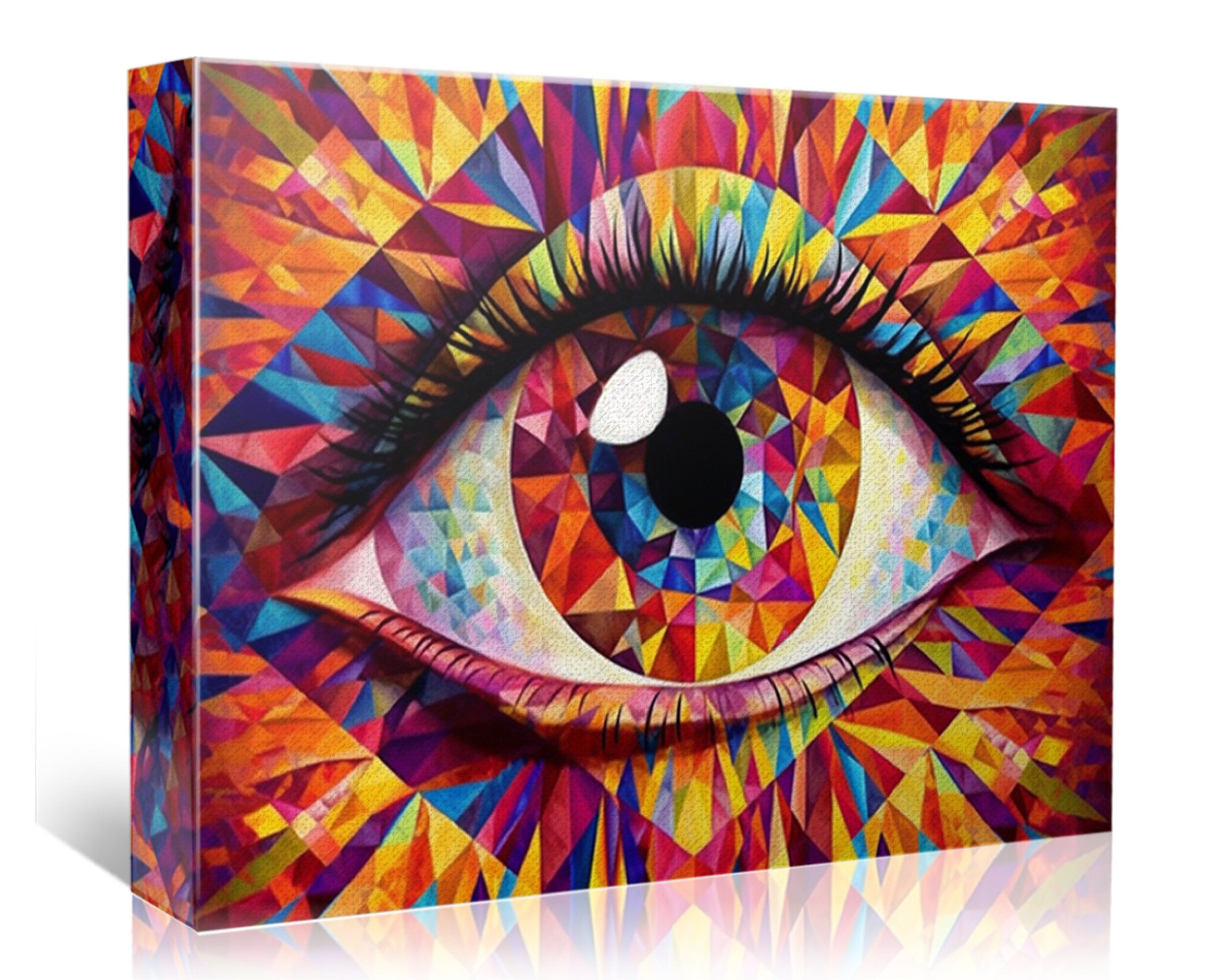 Psychedelic Canvas Art – Third Eye Painting with Vibrant Colors & Trippy Home Decor