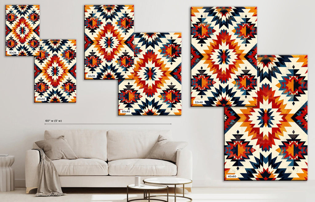 Southwestern Native American Wall Art – Ganado Print Canvas | Extra Large Gallery Wrapped